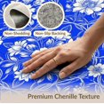 thumbnail image 6 of ODIKA 3'x5' Washable Throw Rug Stain Resistant, Low Profile, Non-Slip Toile Porcelain Interlocking Lattice Field Chinoiserie Botanical Refined for Entryway, Kitchen, Mudroom, 6 of 7