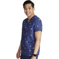 thumbnail image 5 of Cherokee Prints Scrubs Top For Men & Women V-Neck Print CK691, 5 of 9