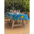 thumbnail image 2 of Funny Diving Giraffe Outdoor Tablecloth - 60x102 Inch Rectangle Dining Table Cover, Ocean Coastal Coral Fish Marine Life Waterproof Outdoor Table Cloth with Umbrella Hole & Zipper for Picnic/Patio, 2 of 7