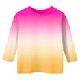 thumbnail image 4 of Ccpelsie Girls Casual Short/Long Sleeve T Shirts Kids Loose Soft Striped Color Block Tunic Tops, Tees Blouses(Beige,10-11 Years), 4 of 5