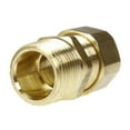 thumbnail image 2 of 3/4" x 3/4" Tube OD x Male NPTF Compression Adapter Solid Brass Fitting 5-Pack, 2 of 4