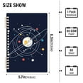 thumbnail image 2 of FORMRS 1-Subject Spiral Notebook 8" x 5" College Ruled 60 Refillable Sheet A5 Hard Cover, 2 Pack, White Planet, 2 of 7