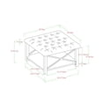 thumbnail image 3 of Pemberly Row 30" Farmhouse Square Tufted Fabric Upholstered Ottoman in Gray, 3 of 4