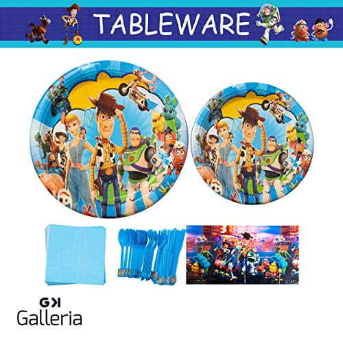 Buy GK Galleria Toy Story Birthday Party Supplies for 12 Guest with 130