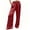 Burgundy, variant on Womens Satin Pajama Pants Silk Wide Leg Sleep Lounge Pants Loose Pj Bottom with Pockets Solid Color Sleepwear Trousers Khaki