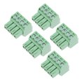 thumbnail image 1 of Unique Bargains 5Pcs AC300V 8A 3.5mm Pitch 4P Flat Angle Needle Seat Insert-In PCB Terminal, 1 of 4