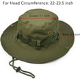 thumbnail image 4 of YooGuoGuo Outdoor Wide Brim Sun Protect Hat, Double Layer Classic US Combat Army Style Bush Jungle Sun Cap for Fishing Hunting Camping, 4 of 7