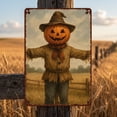 thumbnail image 7 of ZhyrZng Vintage Primitive Halloween Metal Sign 20x30cm Rustic Tin Wall Decor, Whimsical Witch Ghost Pumpkin Scarecrow Pattern, Indoor Outdoor Garden Porch Door Hanging Holiday Decor, 7 of 7