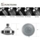 thumbnail image 3 of Cabezal de ducha fijo de alta presión, cabezal de ducha de lluvia ajustable para ahorro de agua, 5 configuraciones para un baño SPA relajante, cromo pulido, antical, 2.5 GPM, Xemadio WLJ-0647, 3 of 5