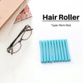 thumbnail image 3 of 100Pcs/Set 10 Sizes Hair Perm Rods Kit Cold Permanent Bar Plastic Curlers Rollers Set Wave Fluffy Corn Hair Maker Styling,100 * Hair Rollers 1 * plastic case,Green & blue & pink, 3 of 8