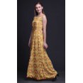 thumbnail image 2 of Bimba Leaves Printed Women Sleeveless Gown Chic Style Long MaxiÂ&nbsp;Dress-Large, 2 of 5