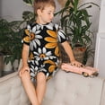 thumbnail image 4 of Balery Yellow White Daisy Pattern Conjunto de Pijama Infantil de Manga Corta con Estampado – Ropa de Dormir de Algodón Suave-4X-Large, 4 of 6