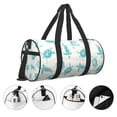 thumbnail image 5 of Xecao Turtle print Round Travel Duffel Bag is a foldable gym bag with an inner pocket, perfect for travel sports, 5 of 8