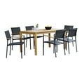 thumbnail image 4 of Amazonia Bellegard Teak Finish 7 Pieces Rectangular Patio Dining Set, 4 of 15