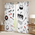 thumbnail image 2 of Homewish Cartoon Guitar Piano Blackout Curtains Set of 2 (52x84 Each) for Kids, Rock and Roll Window Curtains, Kawaii Stars Print Curtains and Drapes, Window Curtains Bedroom Decor, 2 of 6