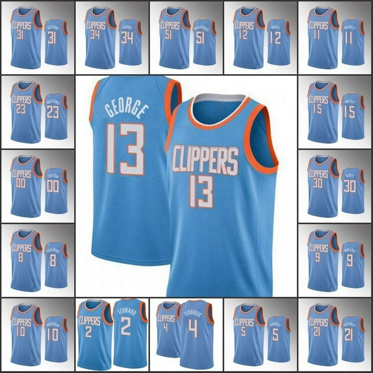 NBA_ Jersey Los Angeles Clippers''Men Kawhi Leonard Paul George Lou  Williams Montrezl Harrell White Custom Jersey 