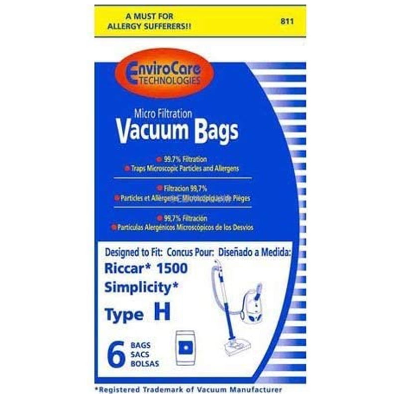 Replacement Part For Riccar, Simplicity 30 Type H Vacuum Bags, Canister