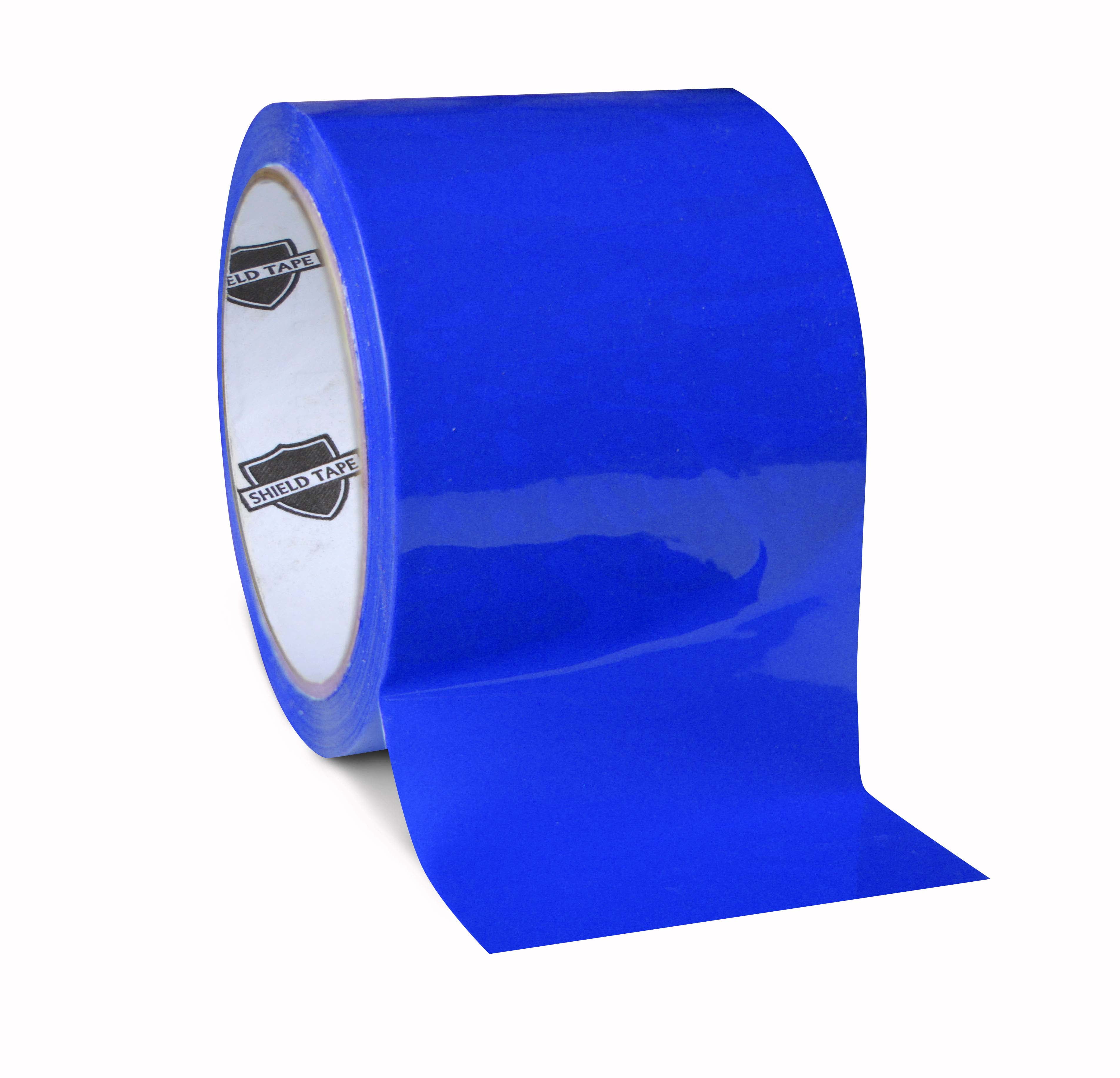 SSBM 1.88"x110 Yards Blue Carton Sealing Box Tape Color 2 Mil 12 Rolls + Tap Gun