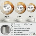 thumbnail image 4 of Designart "Shimmering Beige Pottery Circles" Abstract Spirals Rund Mirror For Wall Decor - Large Beige Round Print Mirror - Round Modern Mirror - Wall Mounted Round Large Mirror - 23" x 23", 4 of 6