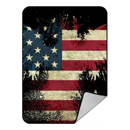 - GCKG Abstract Bald Eagle American Flag the U.S Flag Stars and Stripe Flag Fleece Blanket Crystal Velvet Front and Lambswool Sherpa Fleece Back Throw Blanket 58x80inches
