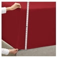 thumbnail image 2 of 18"- 21" Extra Deep Pocket Fitted Sheet for High Mattress - Hotel Luxury Silky Soft Double Brushed Microfiber Sheet, Wrinkle Bed Sheet, XL - Burgundy Red, 2 of 8