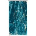 thumbnail image 4 of Dark Blue Marble Shower Curtains Turquoise Gold Foil Texture Abstract Ocean Ink Art Shower Curtain Sets with Hooks Waterproof Fabric for Bathroom Bathtub Decor, 36x72 Inch, 4 of 6