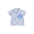 thumbnail image 1 of Arvbitana Kids Baby Boys 1T 2T 3T 4T 5T 6T Summer T-shirt Short Sleeve Lapel Baseball Stripe Print Shirt with Pocket Casual Tops for Toddler, 1 of 8