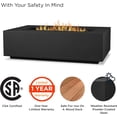 thumbnail image 5 of Real Flame Aegean 50" Rectangle Steel Propane or Natural Gas Fire Pit Table in Black, 5 of 8