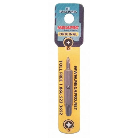 UPC: 0831044003043 | Megapro Insert Bit SAE 1/4  #0/#3 2-1/4  S2Steel PD0-3-C-B