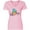 AD-Pink, variant on Inktastic Aloha- in Cursive with Pineapple Rainbow Colors Women's V-Neck T-Shirt