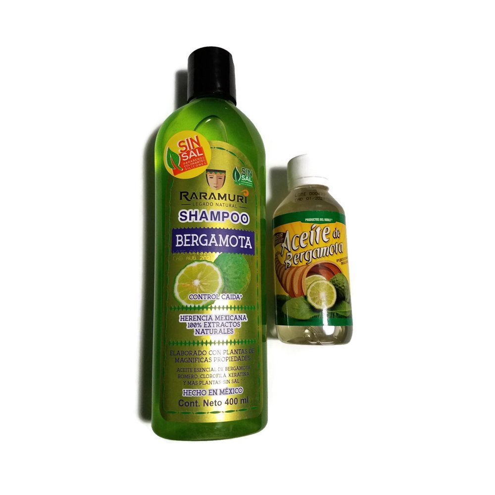 Set Tratamiento para el Pelo Bergamota, Raramuri ShampooBergamota Oil