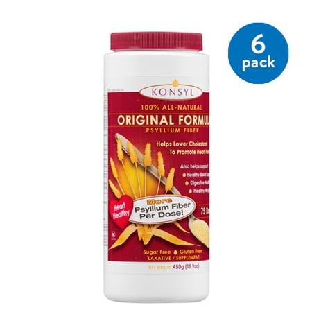 6 Pack - Konsyl Original Formula Psyllium Fiber Laxative Supplement, 15.9 Oz