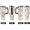 thumbnail image 4 of Summer Sea Shells 40oz Tumbler with Straw And Lid Insulated Stainless Steel Travel Tumbler Coffee Cup Mug Water Bottle with Handle, Fits in Car Cup Holder, 4 of 6