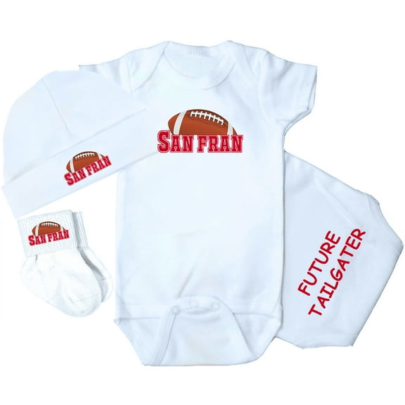 Future Tailgater 3-Piece Baby Bodysuit Set for San Francisco Fans