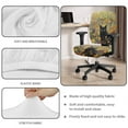 thumbnail image 3 of SCRAWLGOD Black Cat Floral Dustproof Computer Chair Cover with Armrest Slipcovers 4 Pieces Easy to Remove Rotating Chair Protector Breathable Swivel Chair Slipcover, 3 of 7