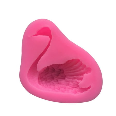 

Baocc kitchen supplies Swan Silicone Fondant Molds Swan Molds Cake Candy Chocolate Decorating Tools DIY Craft Project Cake Mould Hot Pink