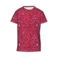 thumbnail image 4 of Wukai Red Glitter Youth Unisex Short Sleeve T-Shirt for Boys, Girls, Teens, and Kids-Medium, 4 of 7