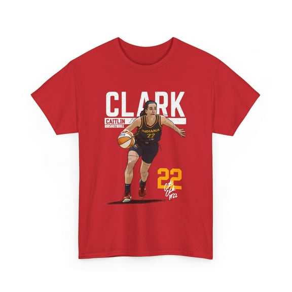Indiana Caitlin Clark 22 Cartoon basketball fan gifts Unisex Cotton Tee