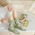 thumbnail image 2 of CoCozhu Women's Cute Vintage Floral Patterned Cotton Crew Socks Teen Girls Pretty Ruffle Frilly Lace Socks, 2 of 8