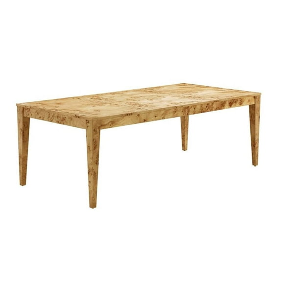 Pemberly Row Modern Rectangular Wood Dining Table in Natural Burl