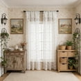 thumbnail image 6 of Vintage Lace Curtains, Victorian Floral Pattern Sheer Curtains, Living Room French Country Drapes, Shabby Chic Light Filtering Curtains, Rod Pocket Window Treatments, Romantic Elegant Home Decor, 6 of 6