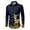 P-Blue, variant on 2025 Men Shirts Men's Regular Business Cardigan Dragon Button Shirts Men Slim Fit Cotton Long Sleeve Men's Dragon Shirt