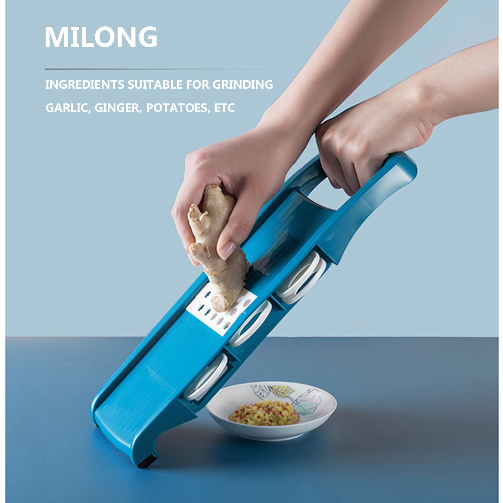 Ustensile De Cuisine Multifonction - Râpe, Tranche, Déchiquete En Acier Inoxydable | 3 Lames Interchangeables