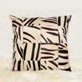 thumbnail image 4 of 18" x 18" x 5" Zebra Black On White Patchwork Cowhide  Pillow, 4 of 5