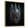 thumbnail image 2 of Designart "Tribal Baule African Mask I" African Tribal Floater Framed Wall Art Living Room, 2 of 7