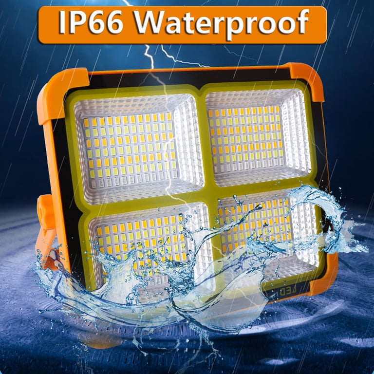 Portable LED Work Solar Light With Remote 100W 1200mAh 10000 LM With Stepless Brightness Job Site Battery Rechargeable Led Floor Light For Emergency Worklight For Hurricane Orange P 48846306