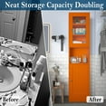 thumbnail image 5 of CHSHIN 67" Tall Metal Bathroom Storage Cabinet,6-Tier Tall Storage Cabinet with Glass Doors,Orange, 5 of 7
