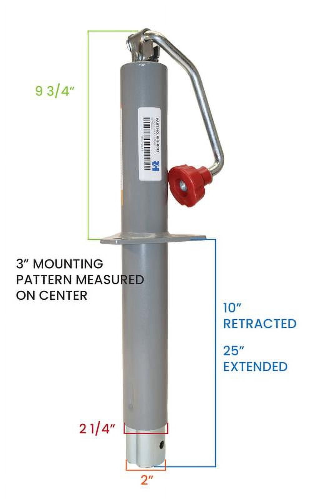A-Frame Trailer Jack - 5,000 lbs. Capacity, 15 Inch Travel, Top Wind