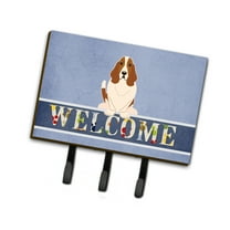Carolines Treasures BB5602TH68 Basset Hound Welcome Leash or Key Holder Triple multicolor