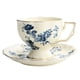 thumbnail image 1 of Juego de taza de té y platillo azul 1, juego de taza de café con platillo de flor, taza de té de porcelana británica, 200 ml., 1 of 5